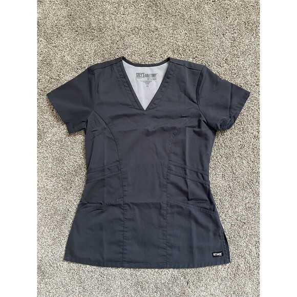 Grey’s Anatomy Marquis Scrub Top Steel Gray 41452 Women's Size XS - Picture 1 of 11